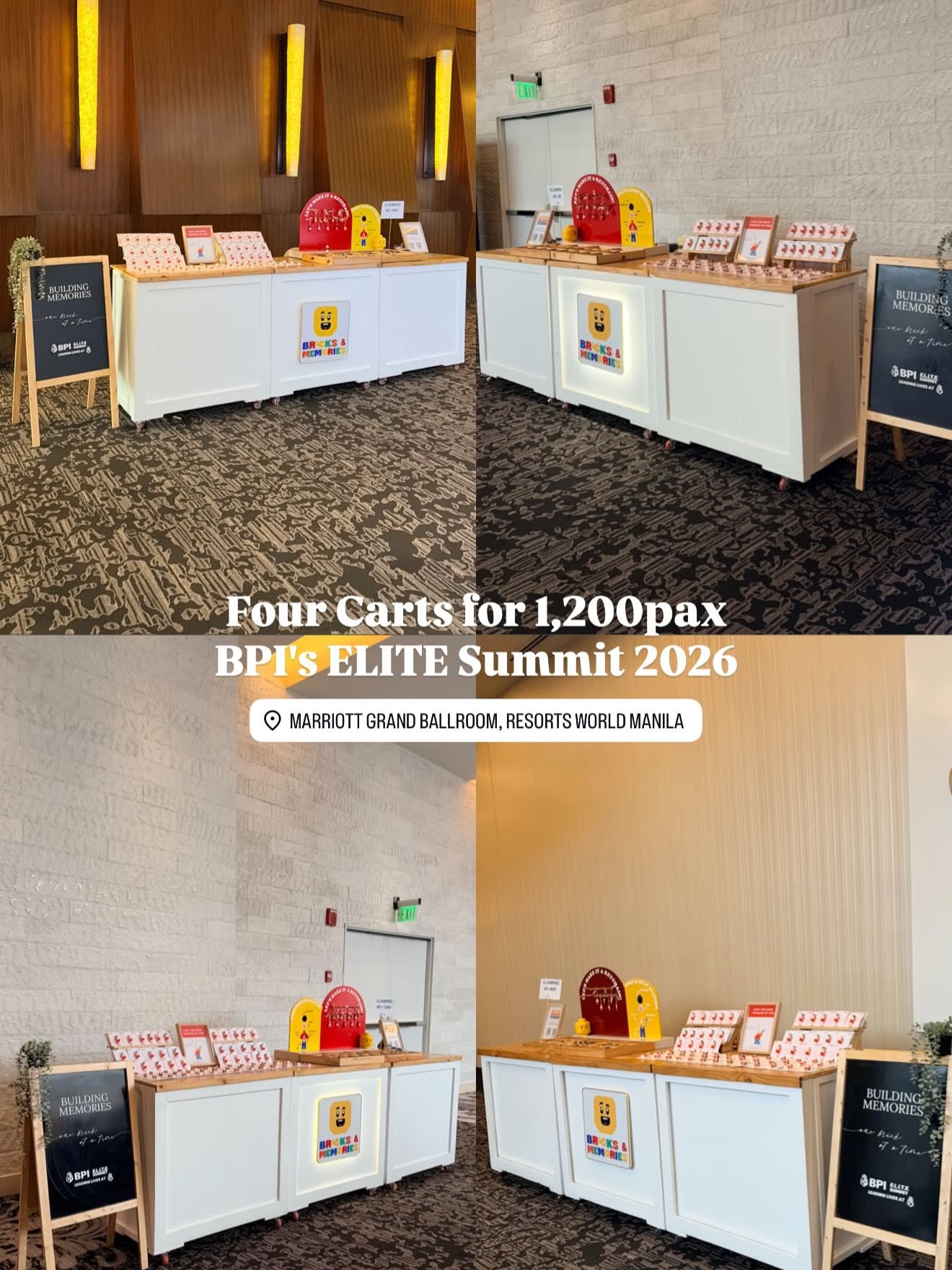 Corporate event keepsake activation by Bricks & Memories